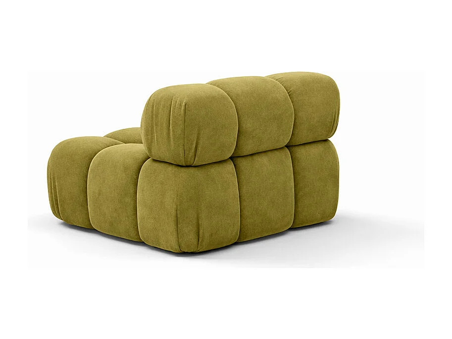 Modulo centrale autoportante moderno per sistema modulare, tessuto Salvador, Oliva, Selia