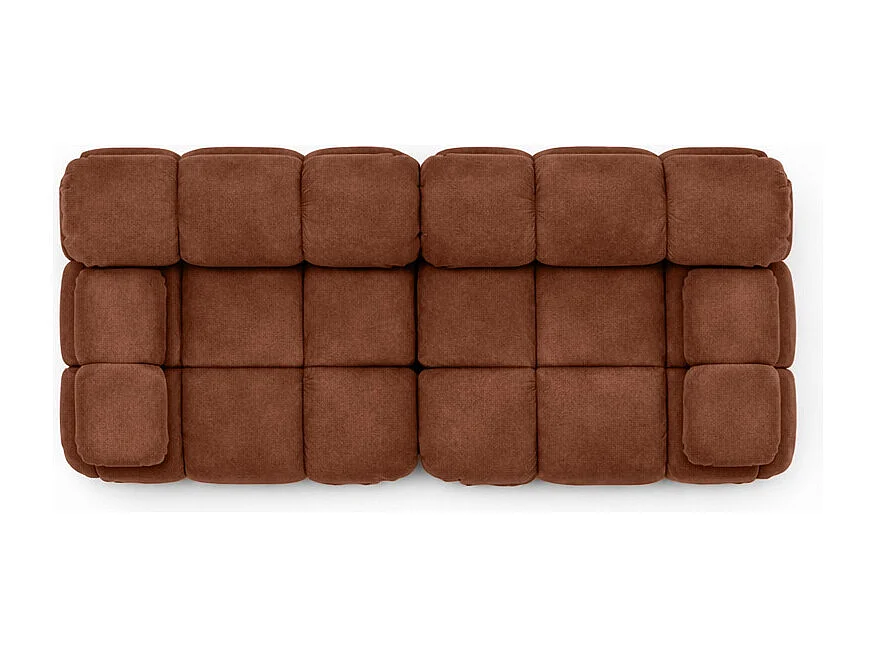 Bank, 2-zits modulair, veloursstof Salvador, donkerbruin, Selia