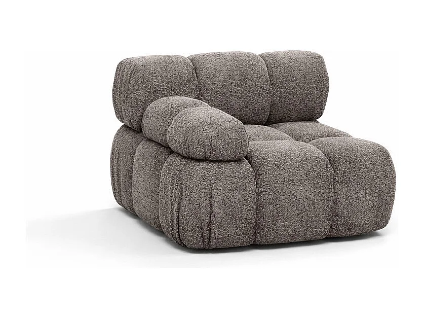 Module zijkant voor een modulair systeem, stof Abriamo, Bruin, Links, Selia