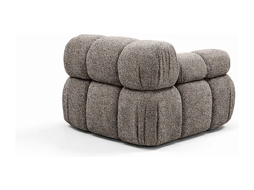 Module zijkant voor een modulair systeem, stof Abriamo, Bruin, Links, Selia