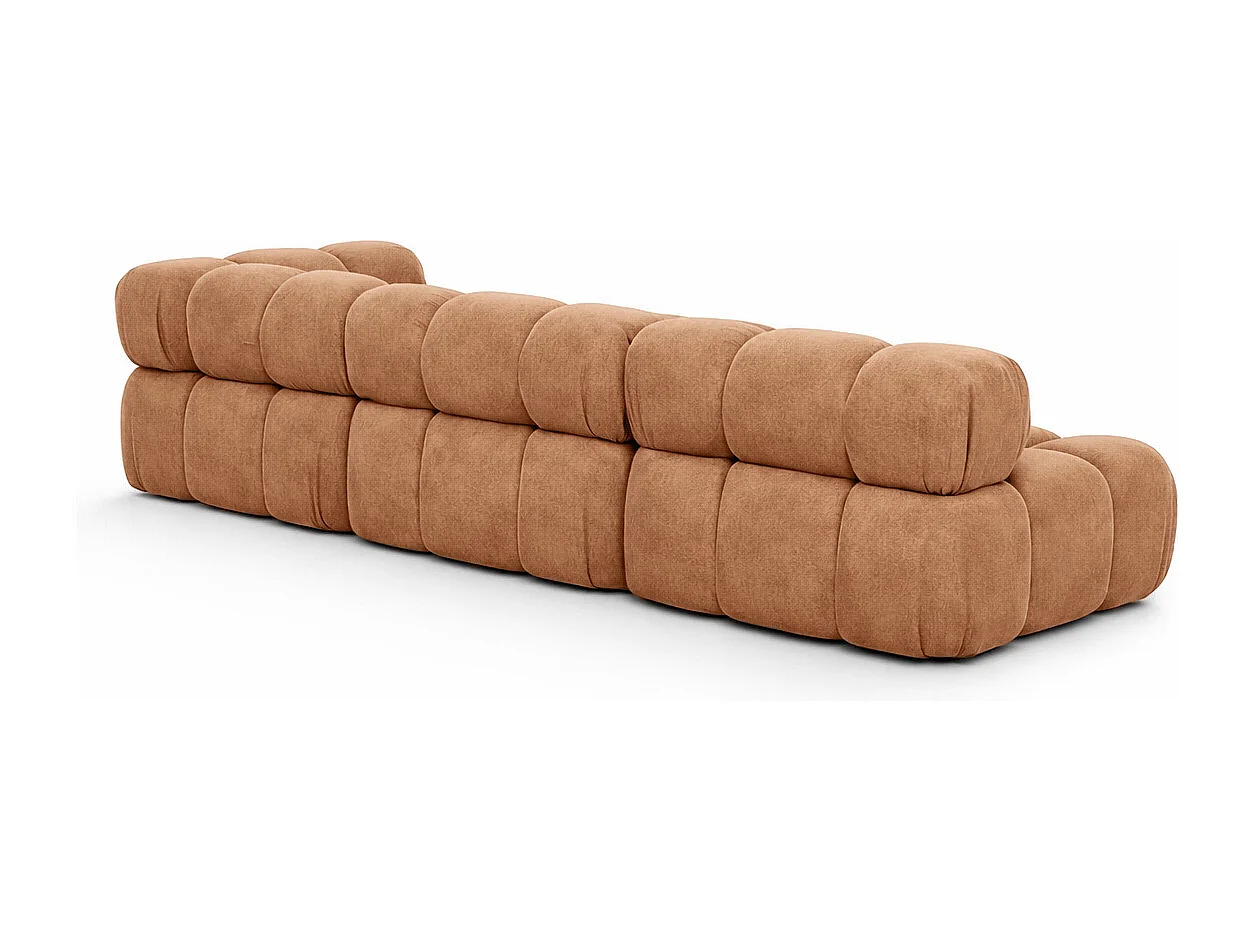 Ecksofa Modulare L-Form, Veloursstoff Salvador, Dunkelbeige, Links, Selia
