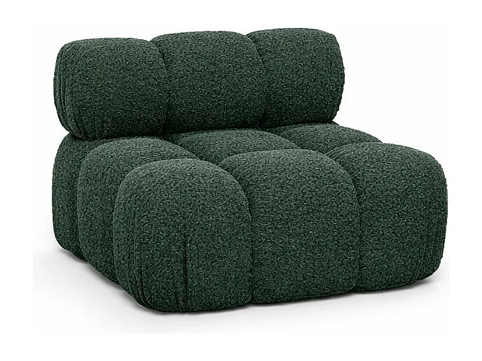 Module midden vrijstaand modern voor een modulair systeem, stof Abriamo, Donkergroen, Selia