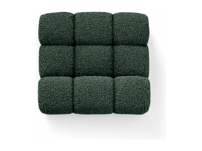 Module midden vrijstaand modern voor een modulair systeem, stof Abriamo, Donkergroen, Selia