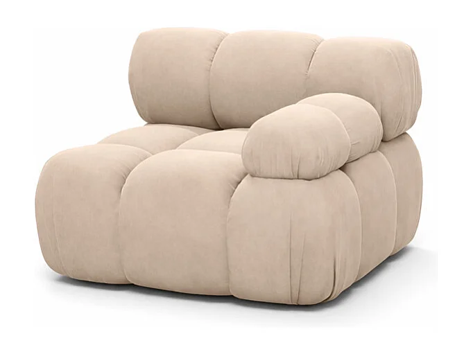 Modulo laterale per sistema modulare, tessuto Salvador, Beige, Destra, Selia