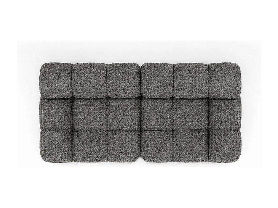 Couch, 2-Sitzer Sofa modular, Bouclé-Stoff Abriamo, Braun, Selia