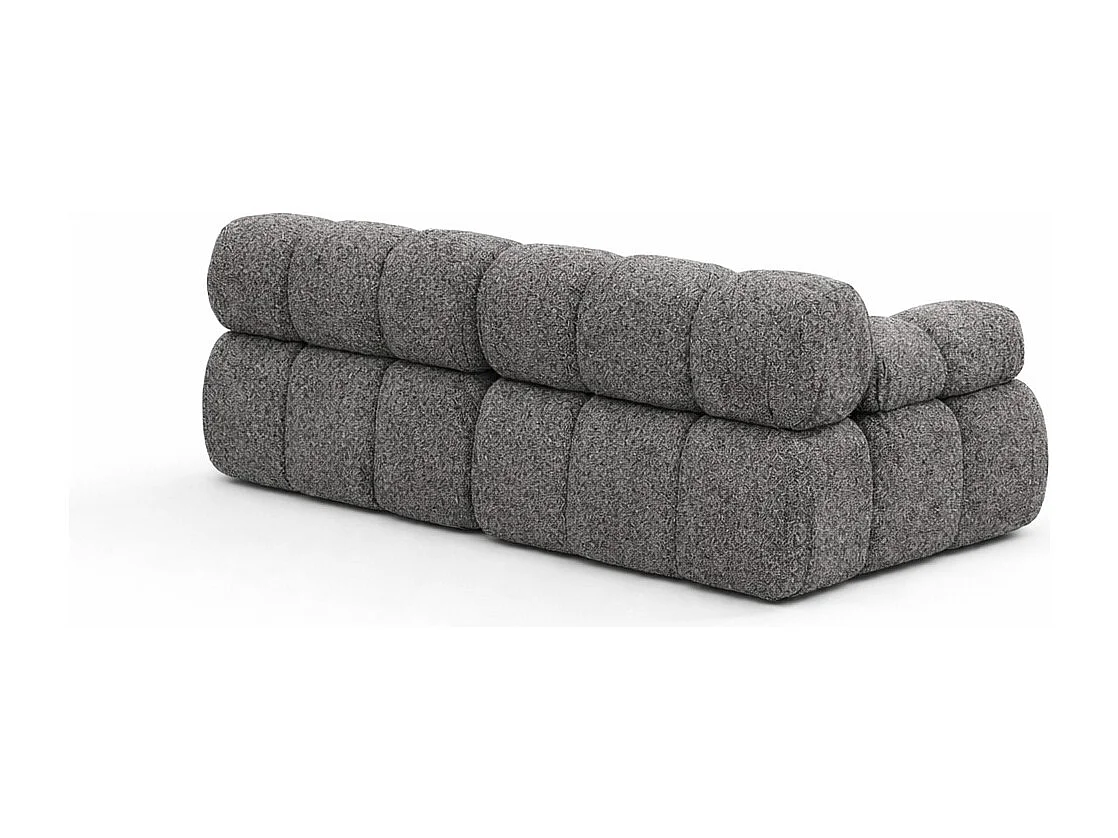 Couch, 2-Sitzer Sofa modular, Bouclé-Stoff Abriamo, Braun, Selia