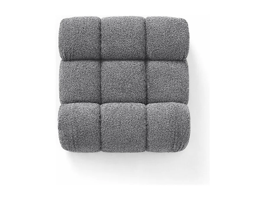 Module midden vrijstaand modern voor een modulair systeem, stof Abriamo, Donkergrijs, Selia