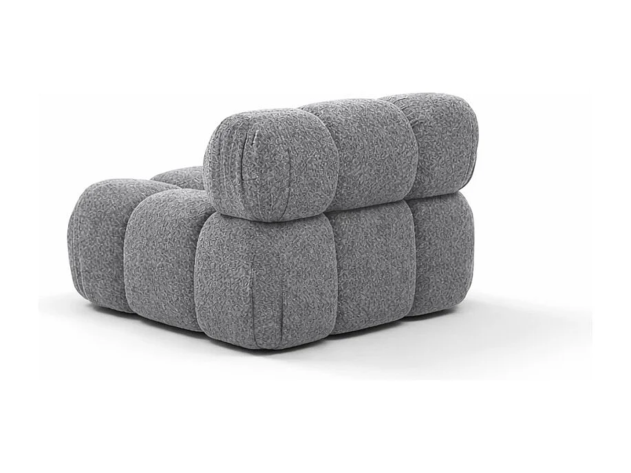 Module midden vrijstaand modern voor een modulair systeem, stof Abriamo, Donkergrijs, Selia