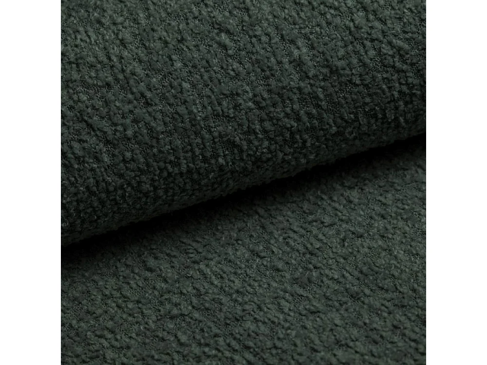 Canapé d’angle modulaire en L, tissu bouclé Abriamo, Vert foncé, Droite, Selia
