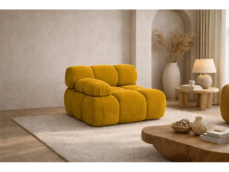 Module zijkant voor een modulair systeem, stof Salvador, Geel, Links, Selia