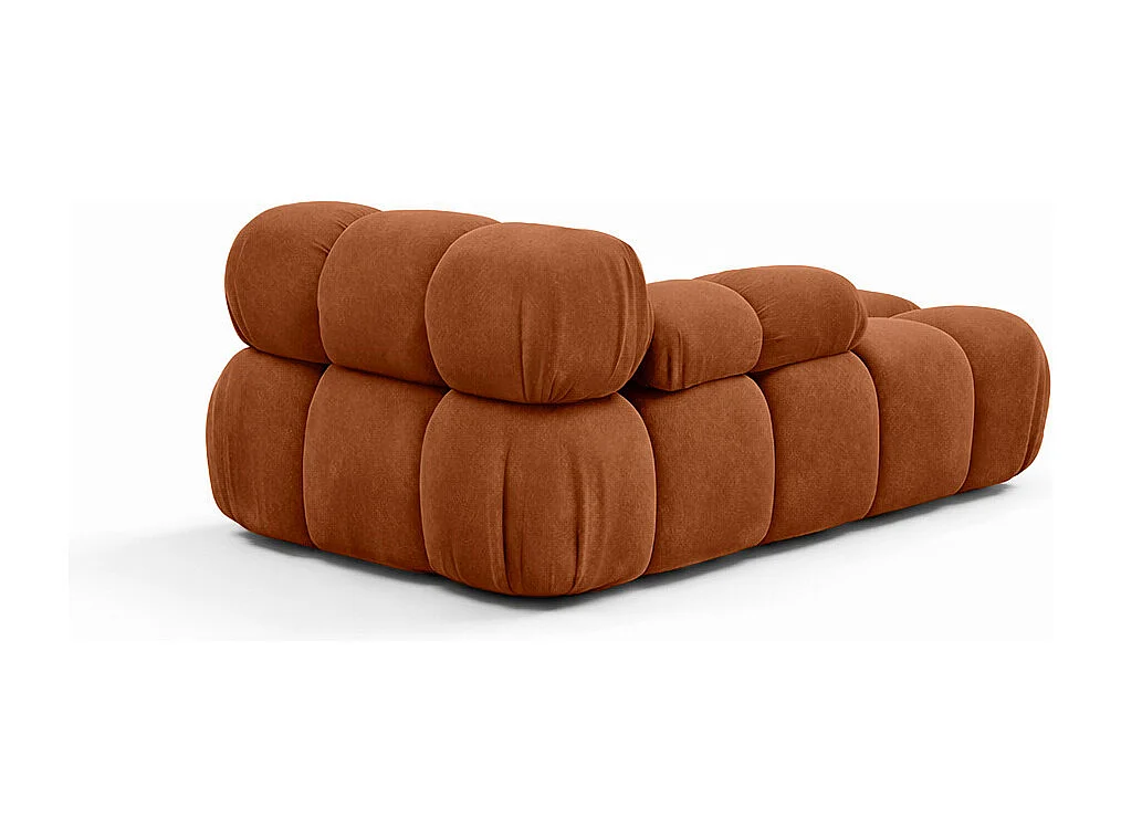 Chaiselongue modular, Veloursstoff Salvador, Braun, Rechts, Selia
