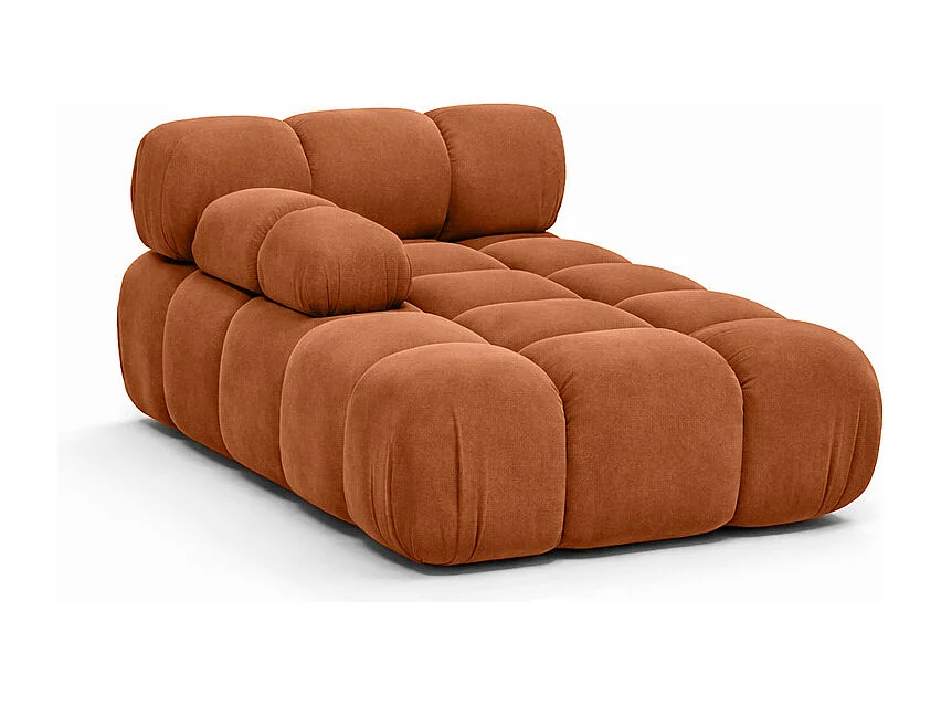 Chaiselongue modular, Veloursstoff Salvador, Braun, Links, Selia