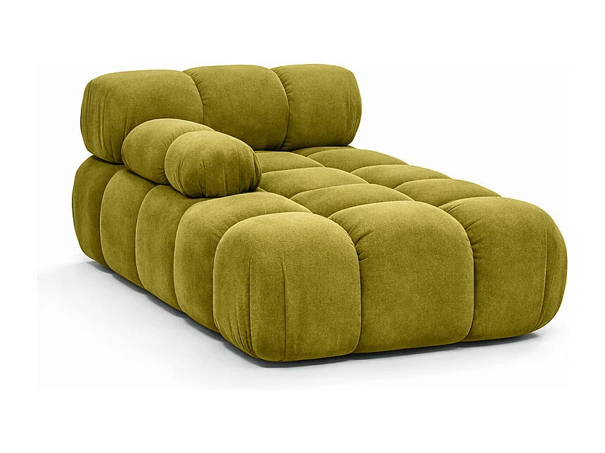 Chaiselongue modular, Veloursstoff Salvador, Olive, Links, Selia