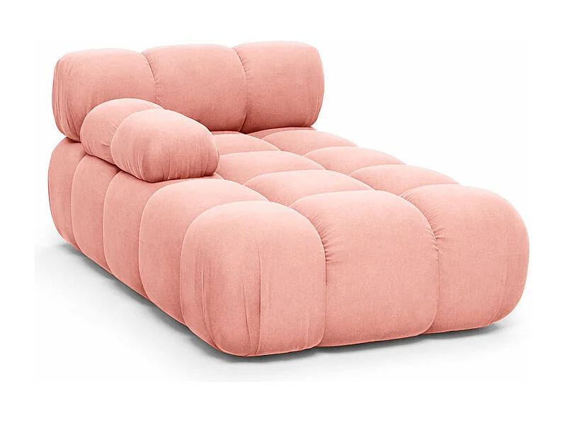 Chaiselongue modular, Veloursstoff Salvador, Rosa, Links, Selia