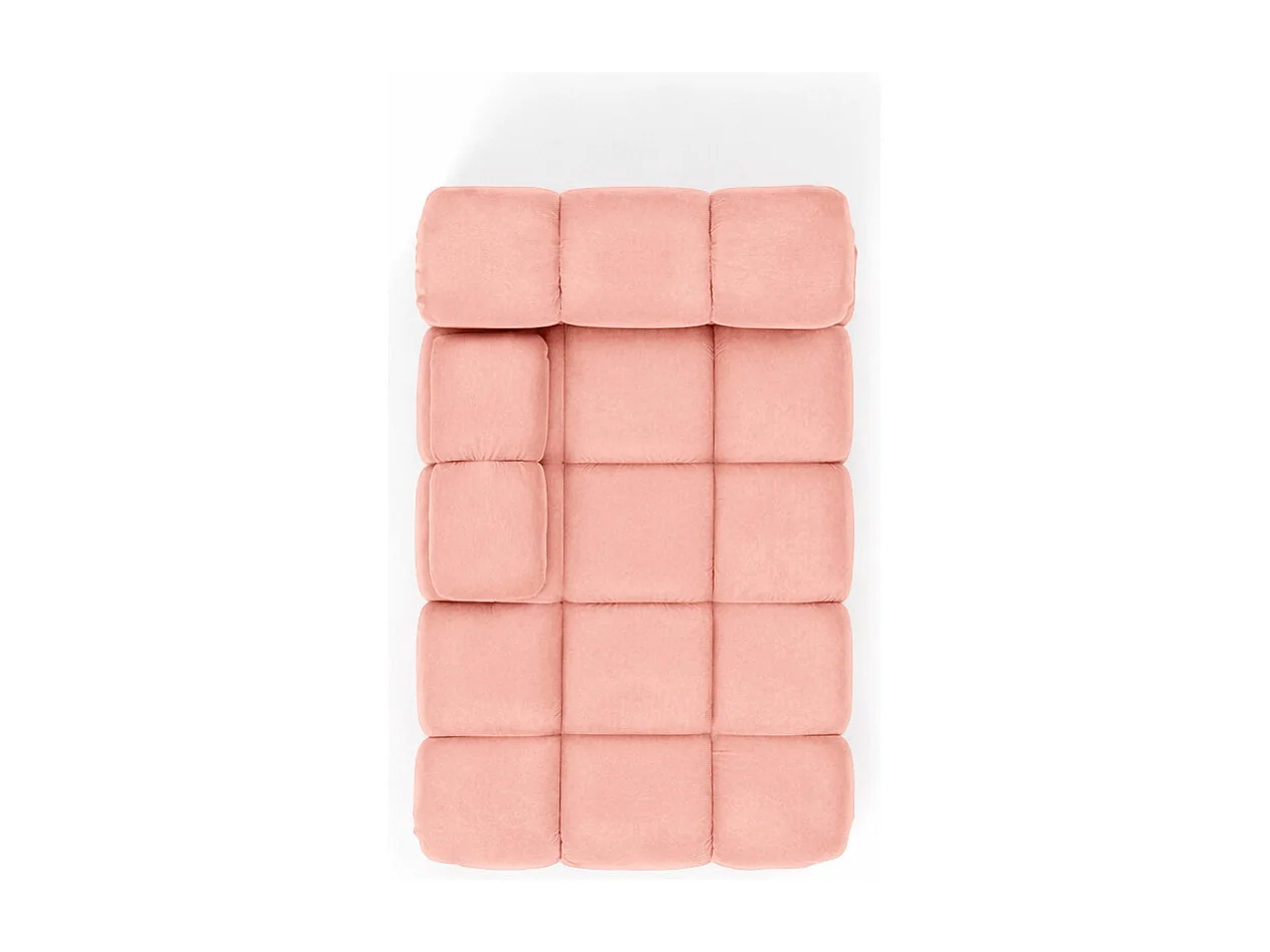 Chaiselongue modular, Veloursstoff Salvador, Rosa, Links, Selia