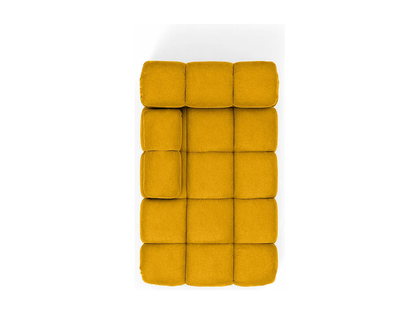 Chaiselongue modular, Veloursstoff Salvador, Gelb, Links, Selia