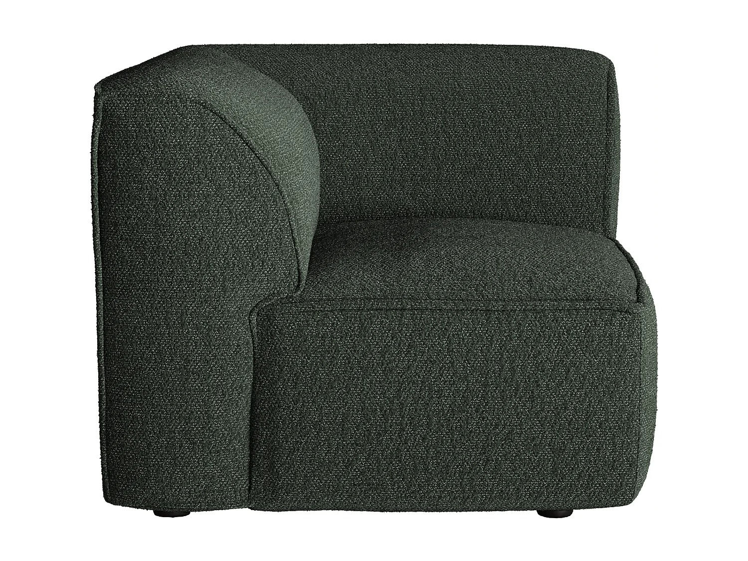 Fauteuil d'angle en tissu chenille vert CAMILIO de Maison Céphy