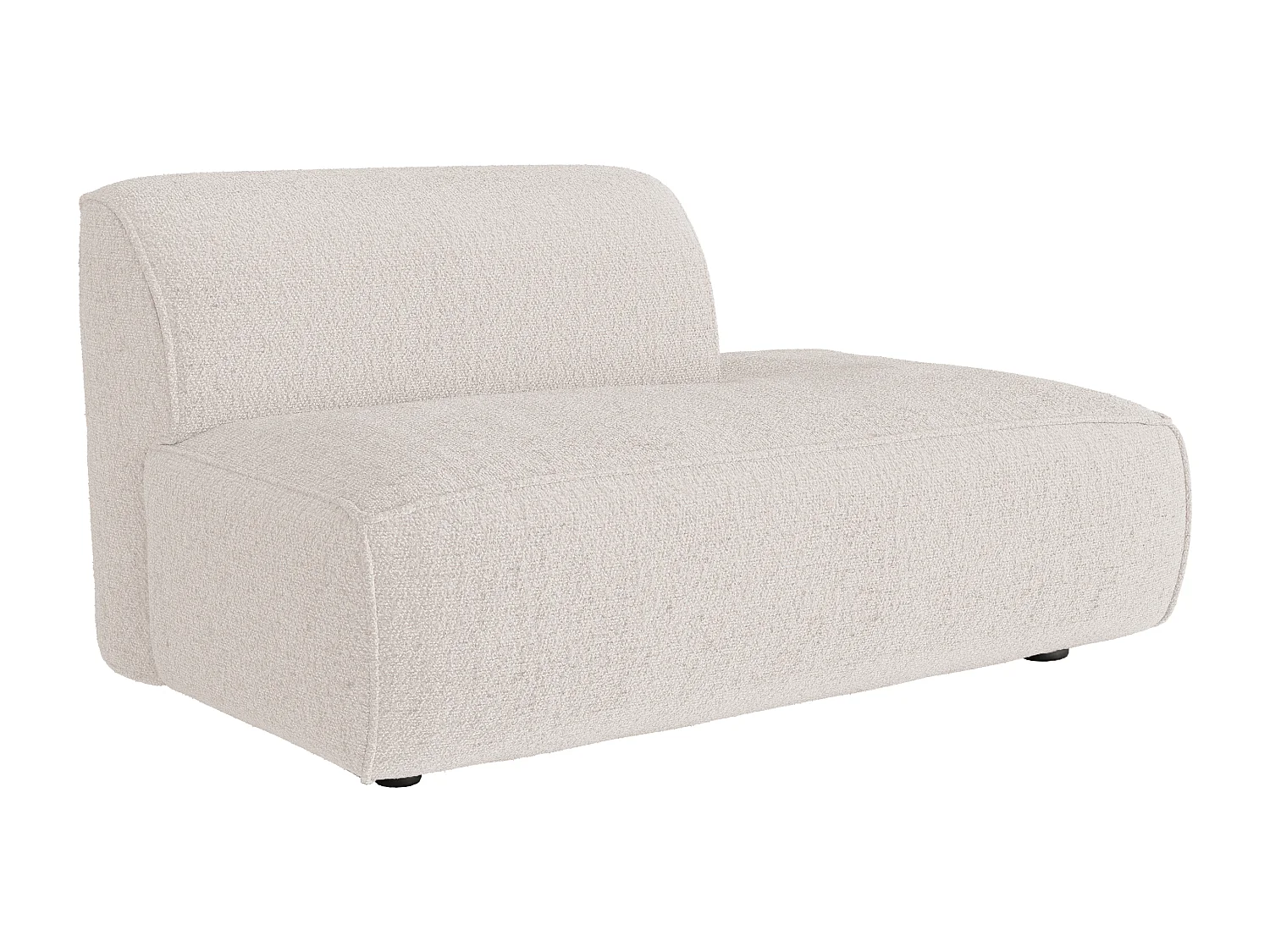 Méridienne droite en tissu chenille beige CAMILIO de Maison Céphy