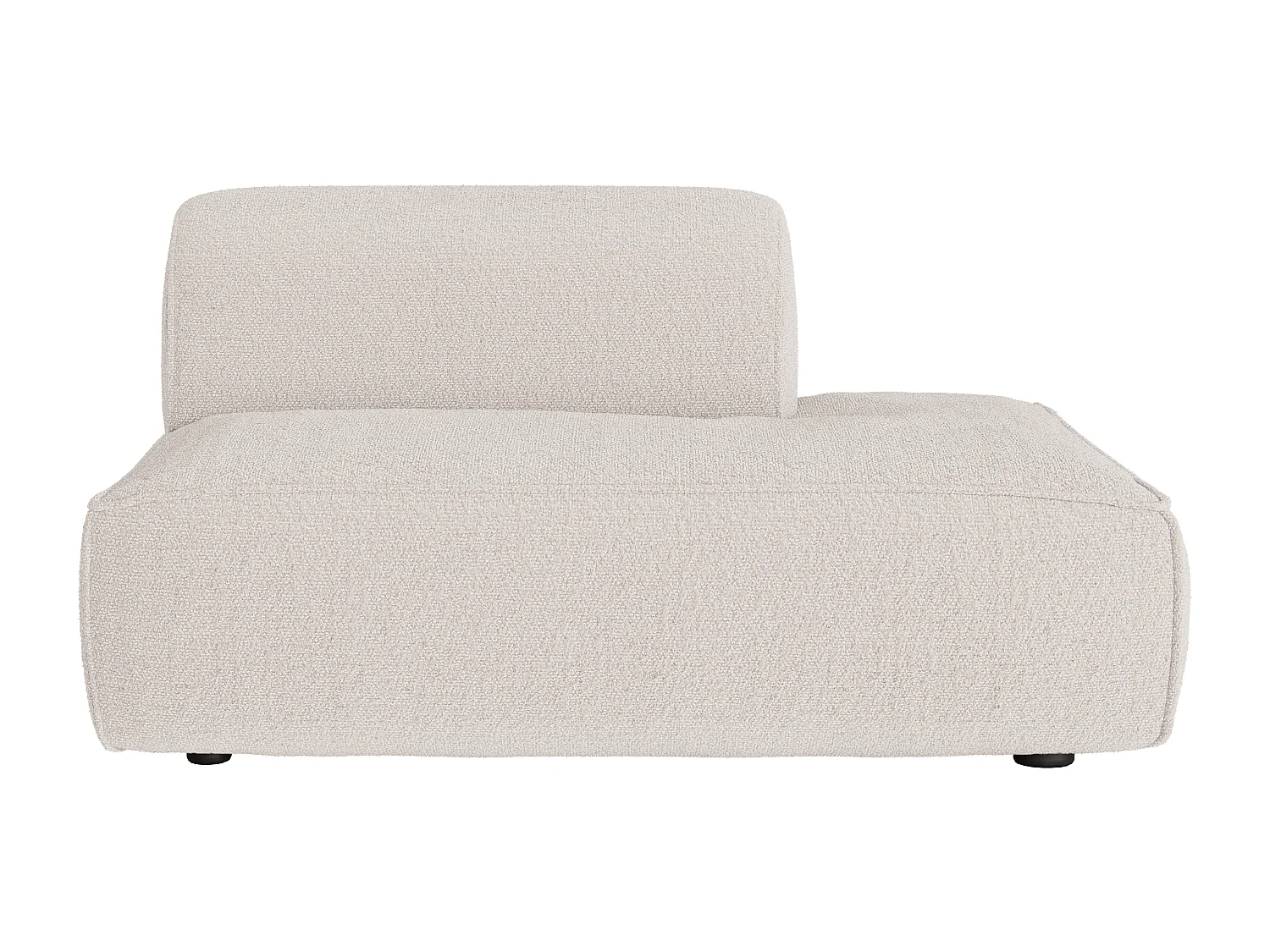 Méridienne droite en tissu chenille beige CAMILIO de Maison Céphy