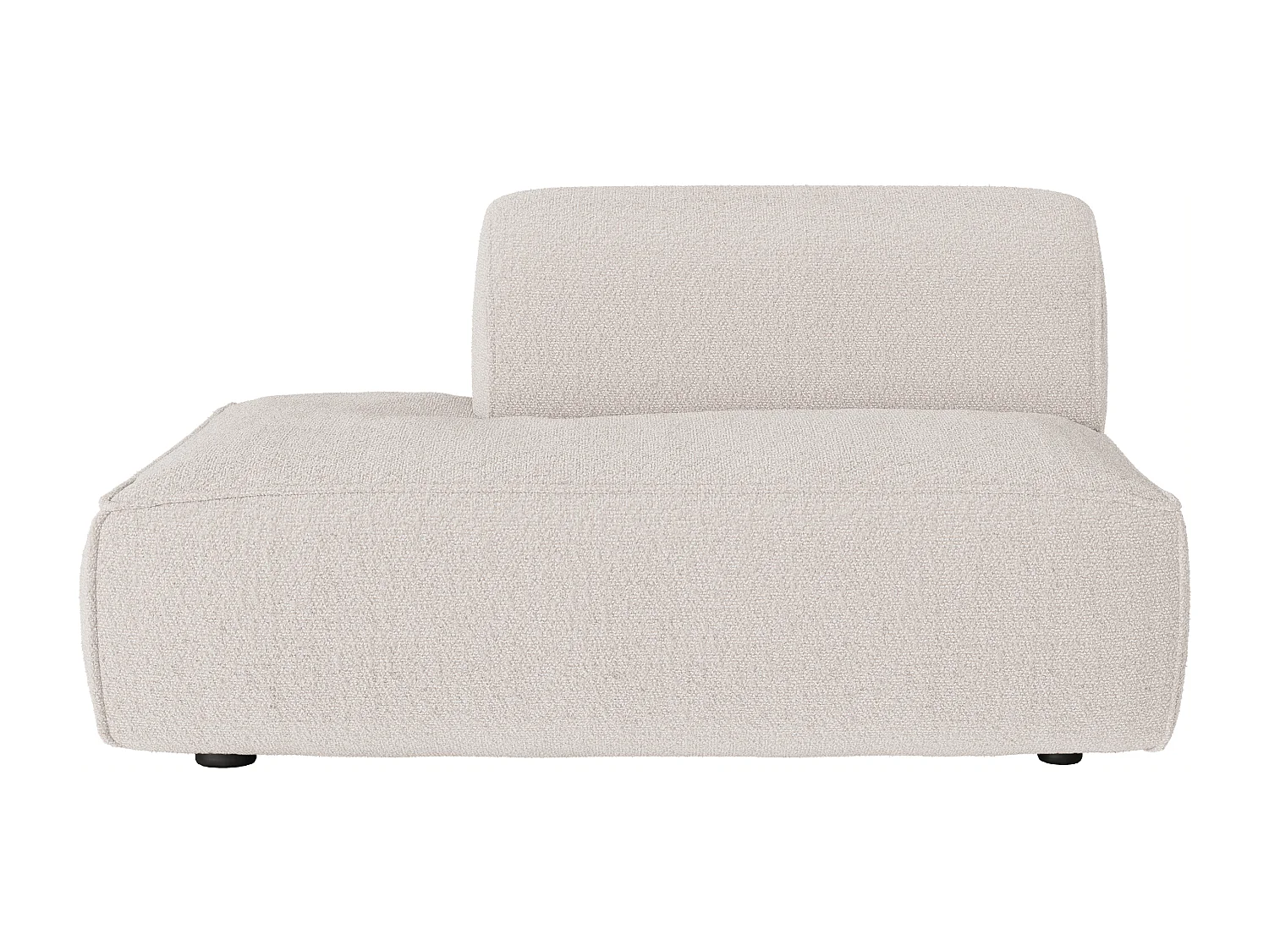 Méridienne gauche en tissu chenille beige CAMILIO de Maison Céphy