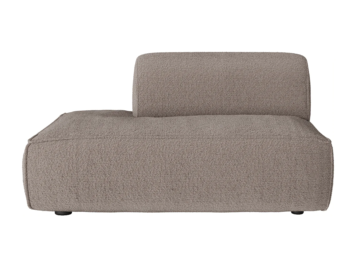 Méridienne gauche en tissu chenille taupe CAMILIO de Maison Céphy