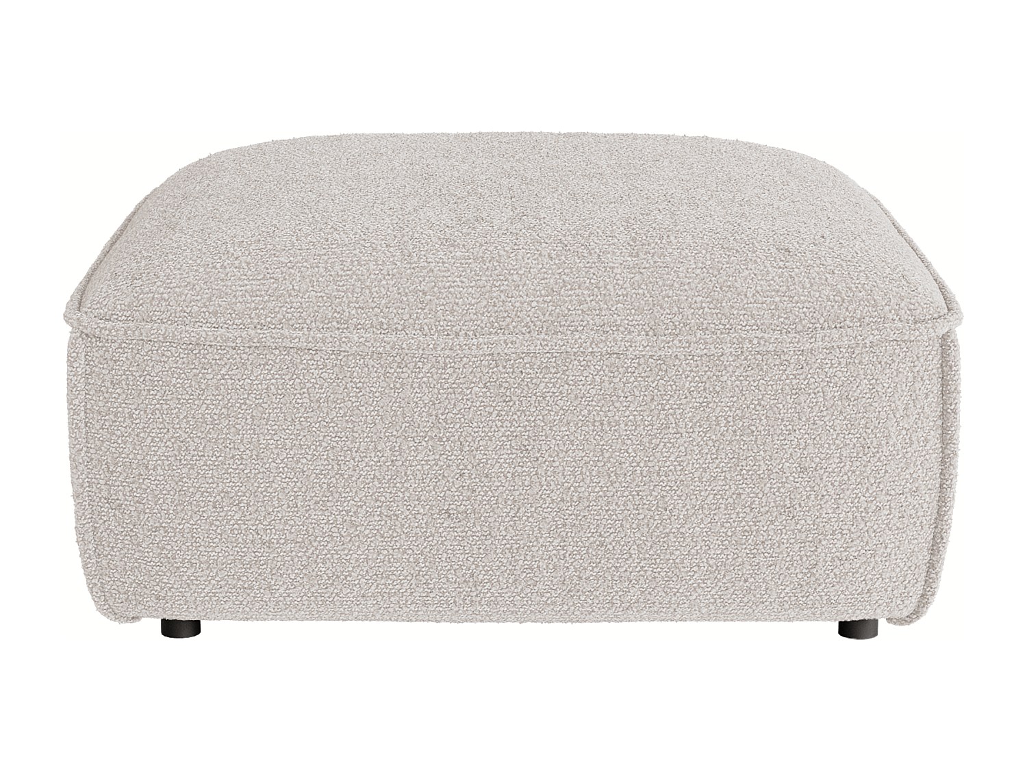 Sitzhocker aus Chenille-Stoff in Beige von Maison Céphy CAMILIO