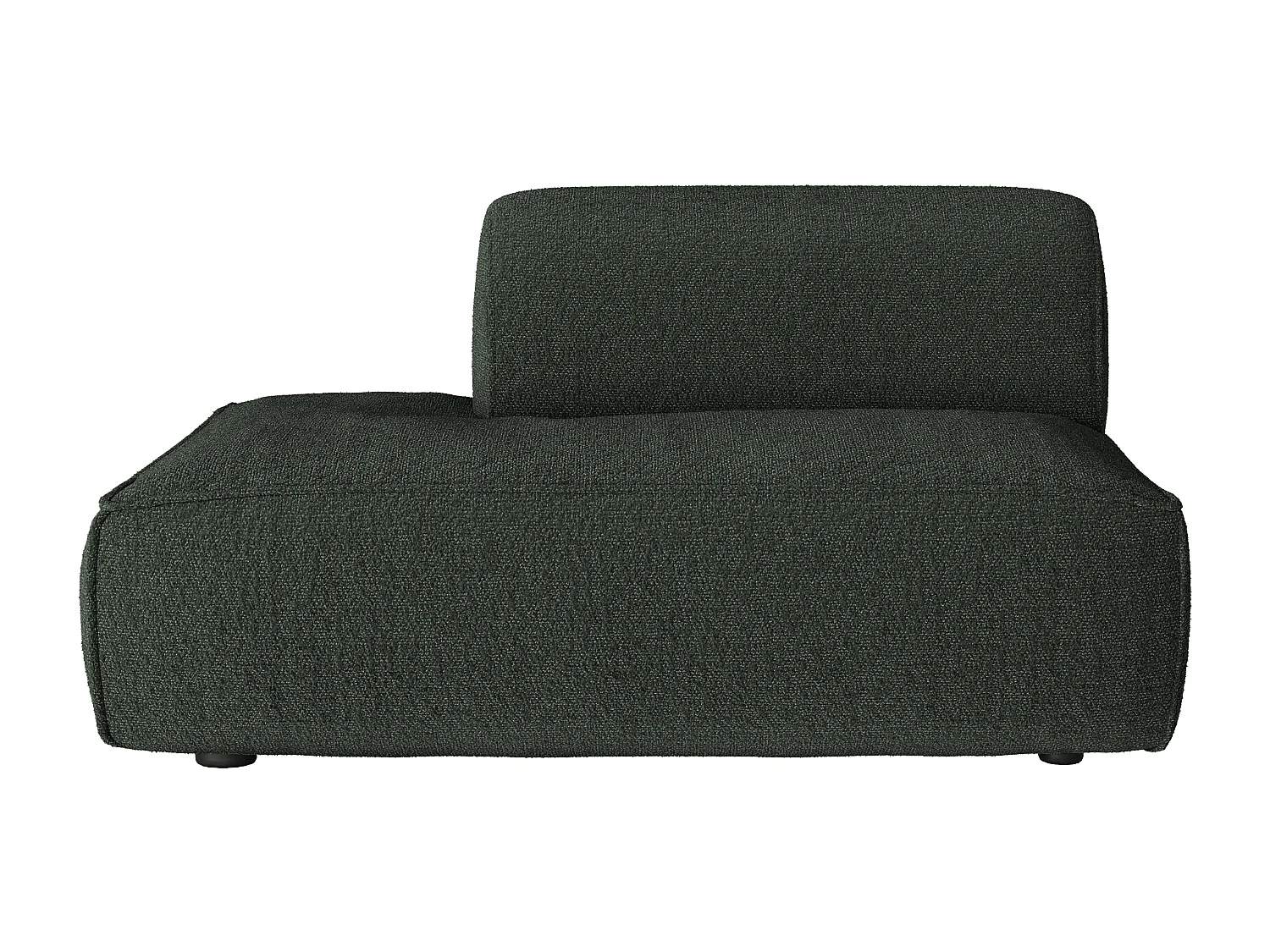 Méridienne gauche en tissu chenille vert CAMILIO de Maison Céphy