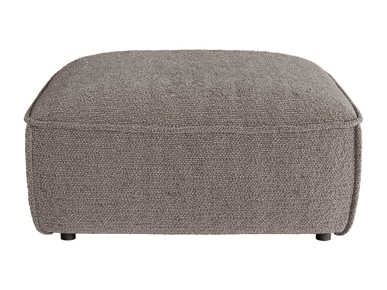 Sitzhocker aus Chenille-Stoff in Taupe von Maison Céphy CAMILIO