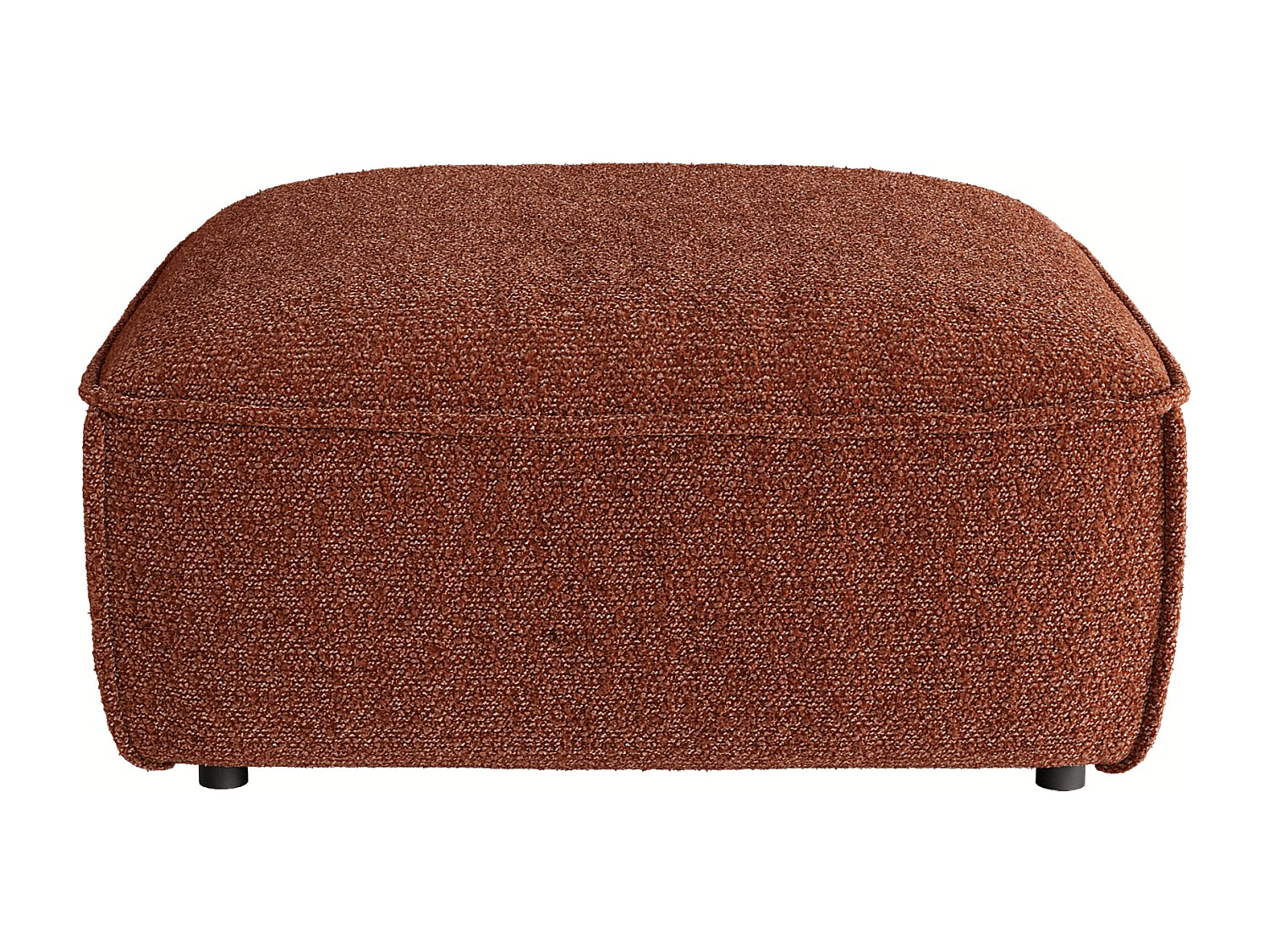Sitzhocker aus Chenille-Stoff in Terracotta von Maison Céphy CAMILIO