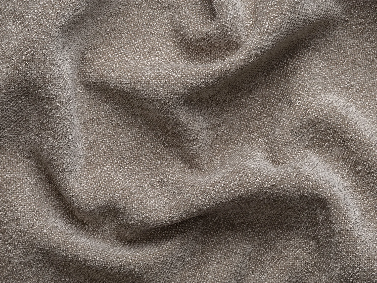 Canapé d'angle gauche convertible en tissu chenille taupe CAMILIO de Maison Céphy