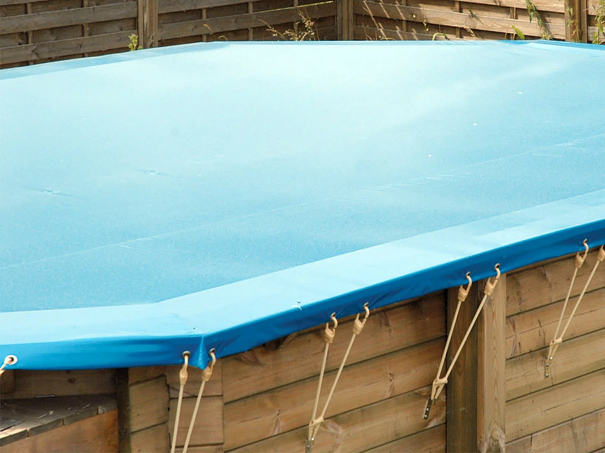 Bâche hiver pour piscine bois Océa 4,00 x 6,10 m - Ubbink