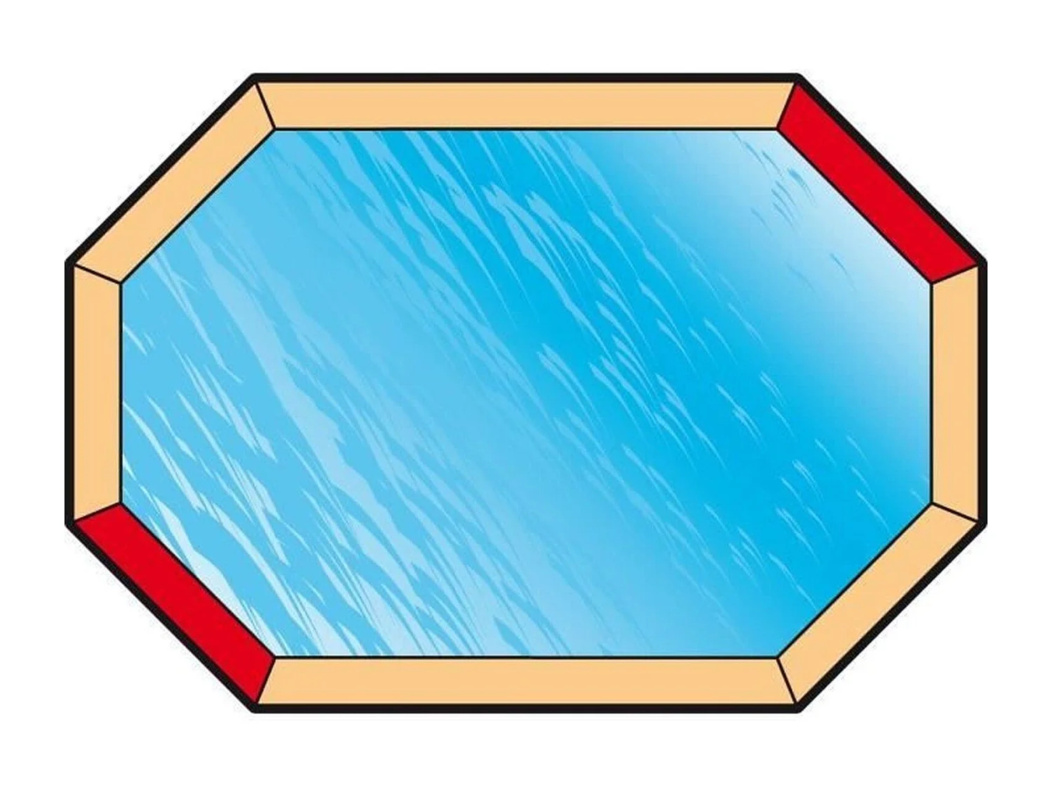 Bâche hiver pour piscine bois Océa 4,00 x 6,10 m - Ubbink