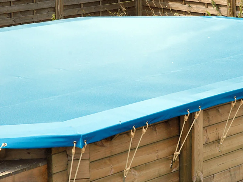 Bâche hiver pour piscine bois Océa 4,00 x 6,10 m - Ubbink
