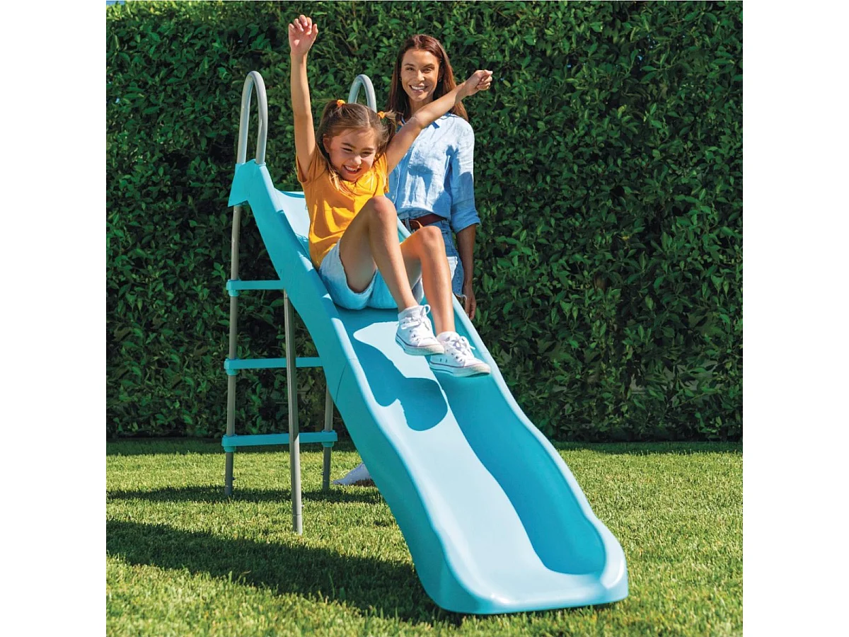 Tobogán infantil Intex 3 escalones 3-10 años azul 147x84x251 cm
