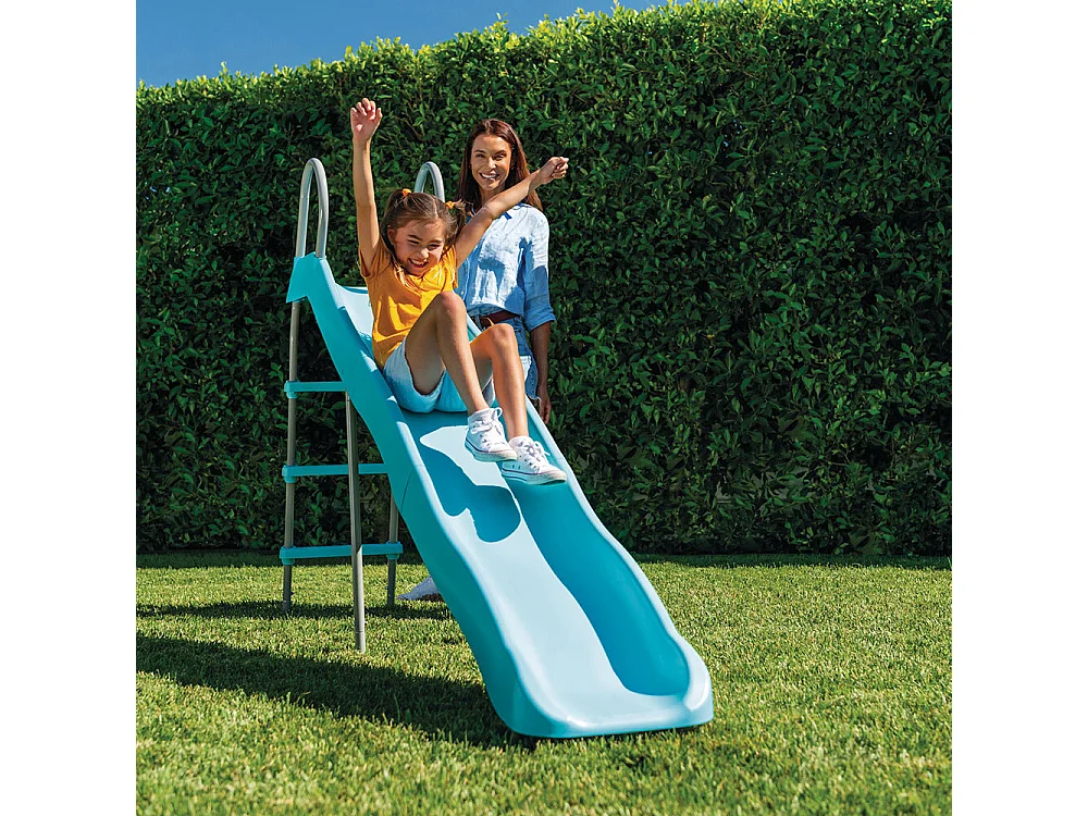 Toboggan Exterieur enfant - INTEX - XL - Longueur 251cm Hauteur 147 cm - 3 Marches