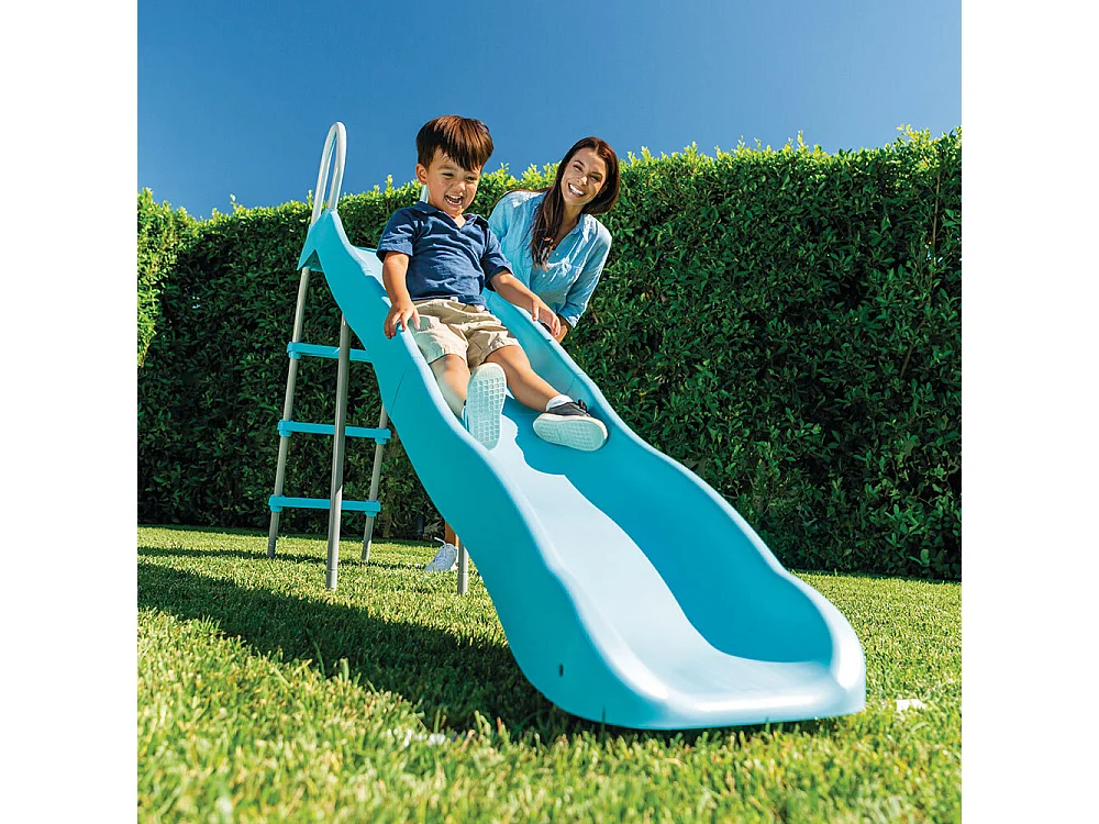 Toboggan Exterieur enfant - INTEX - XL - Longueur 251cm Hauteur 147 cm - 3 Marches