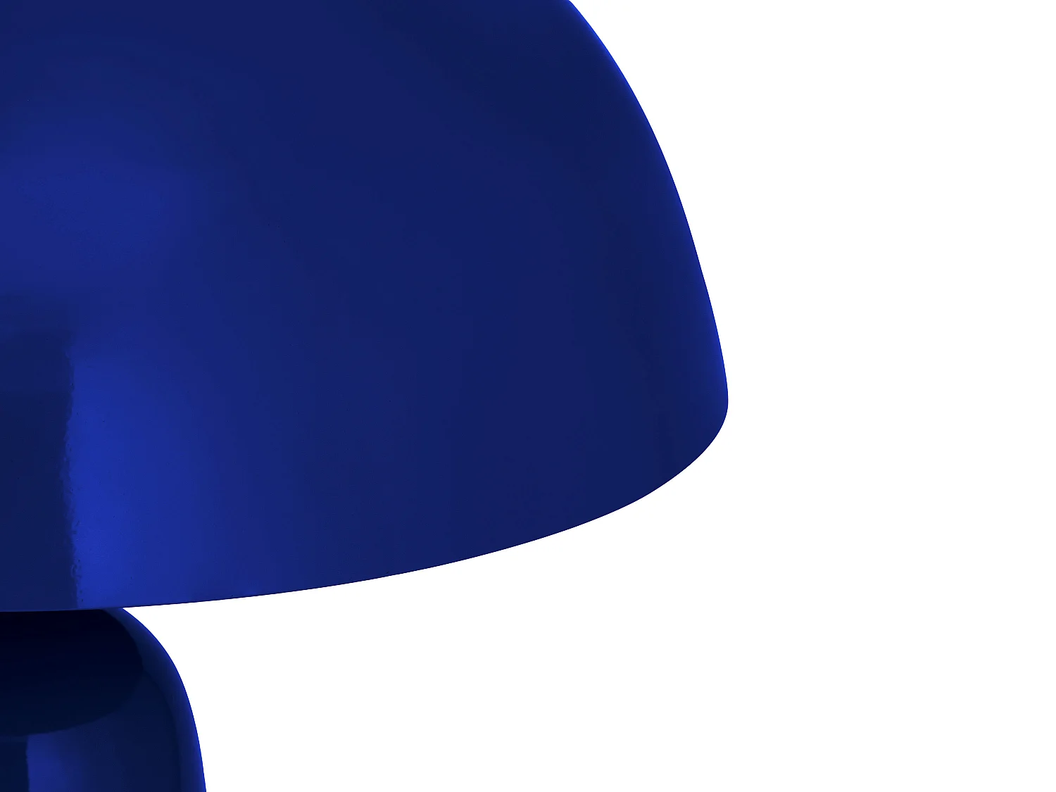 Lampe à poser champignon en métal - D. 39 x H.52 cm - Bleu brillant - LARKIN