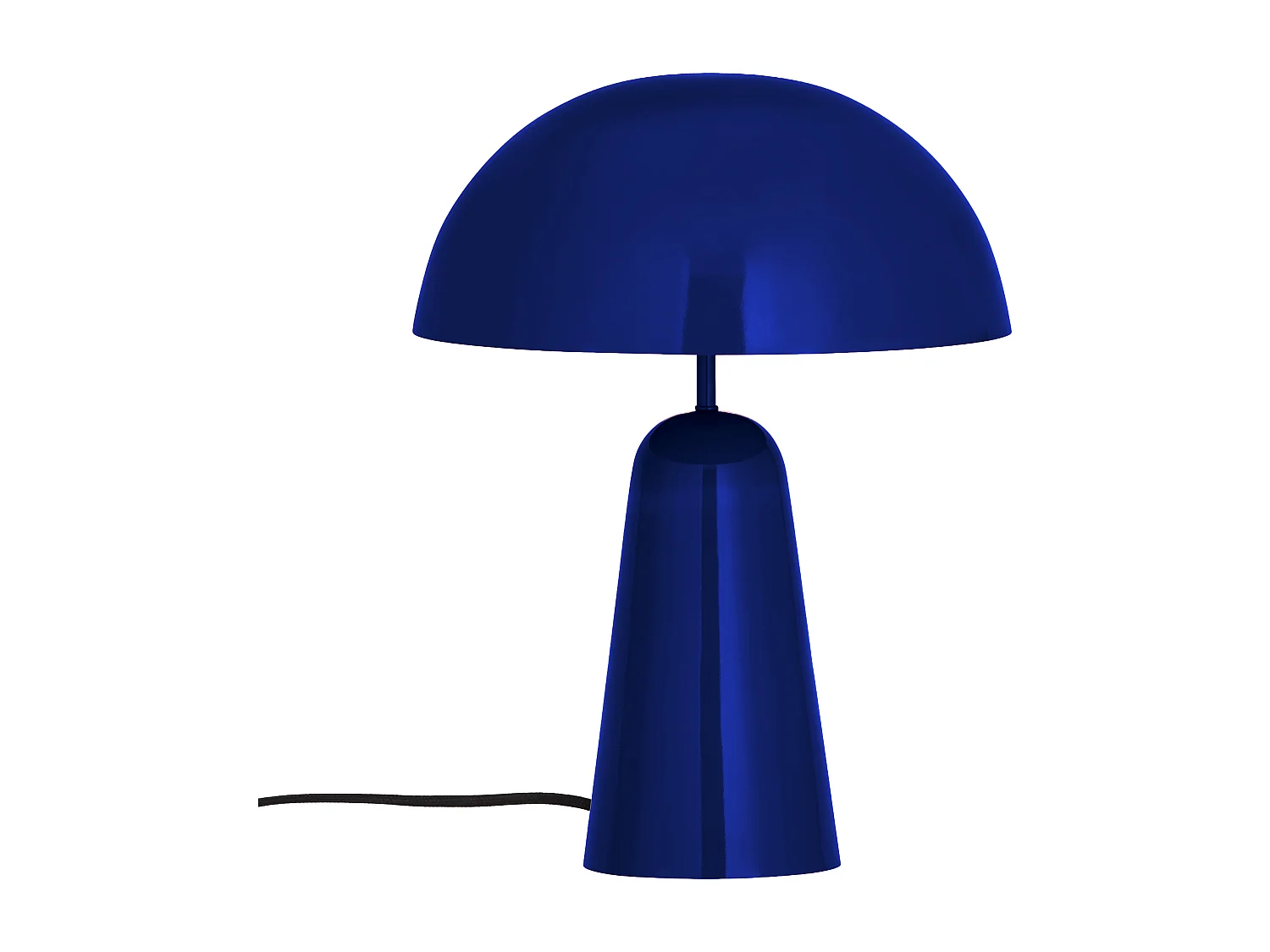 Lampe à poser champignon en métal - D. 39 x H.52 cm - Bleu brillant - LARKIN