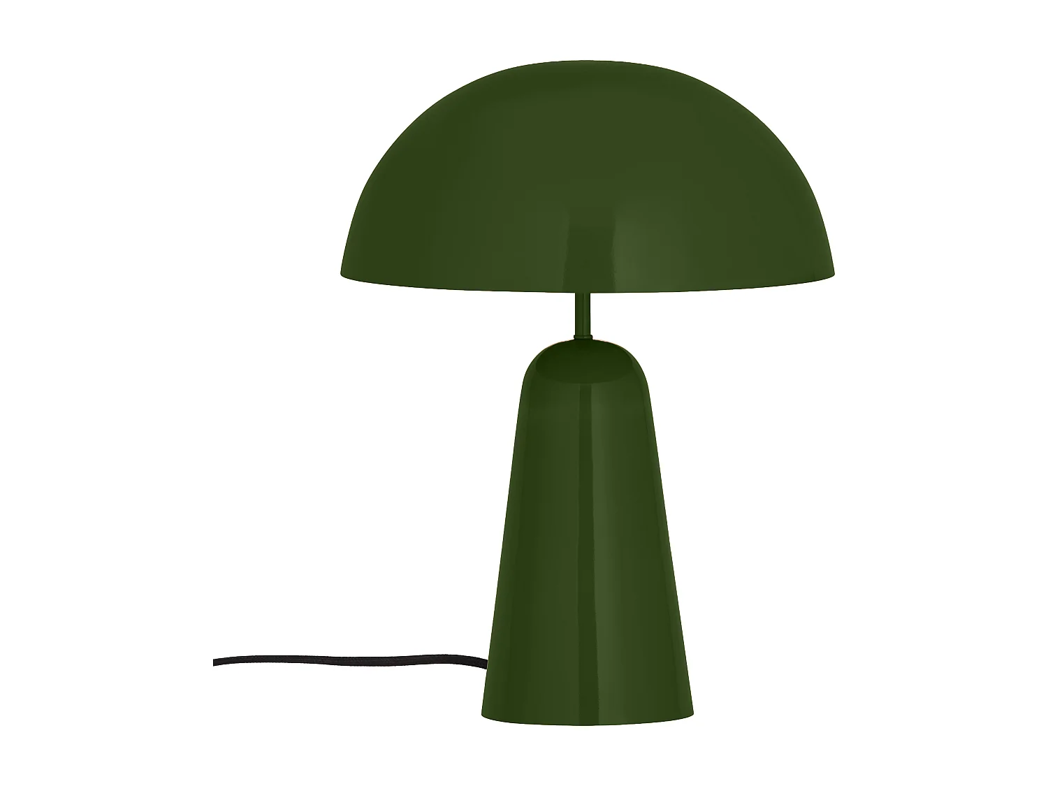 Lámpara de mesa tipo seta en metal - D. 39 x Al. 52 cm - Caqui brillante - LARKIN