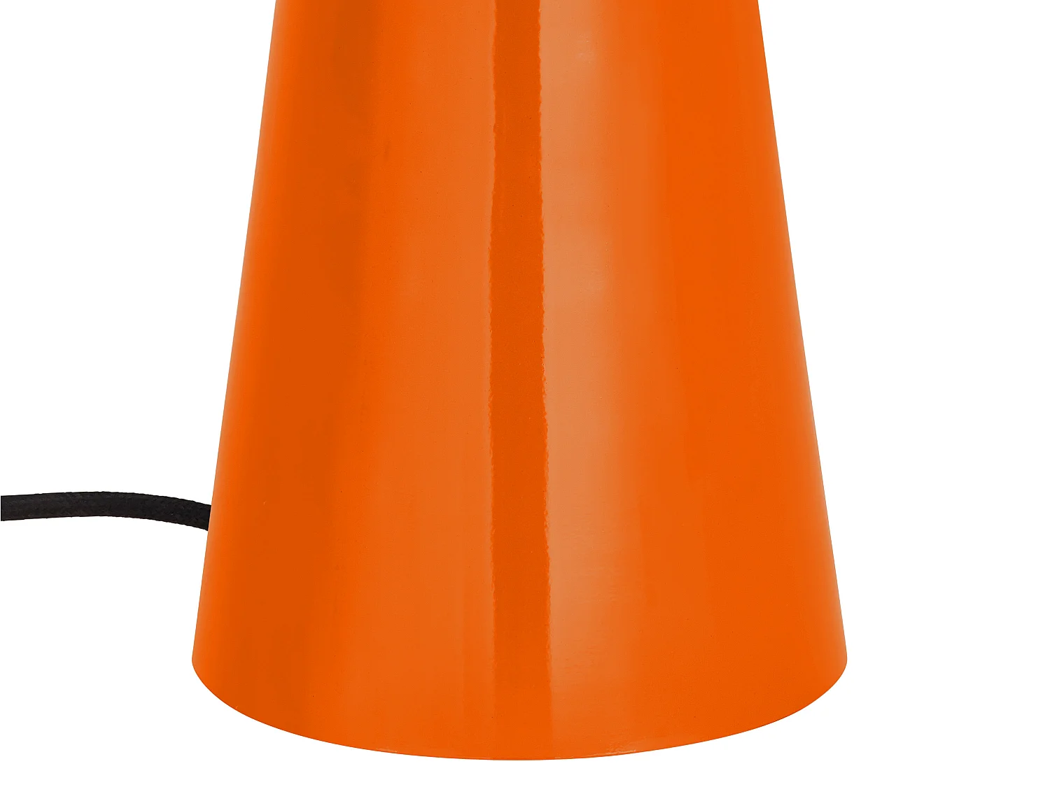 Lampe à poser champignon en métal - D. 39 x H.52 cm - Orange brillant - LARKIN