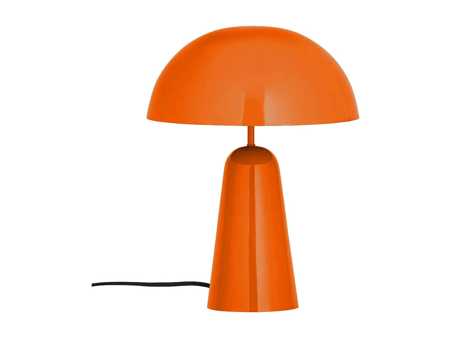 Lampe à poser champignon en métal - D. 39 x H.52 cm - Orange brillant - LARKIN