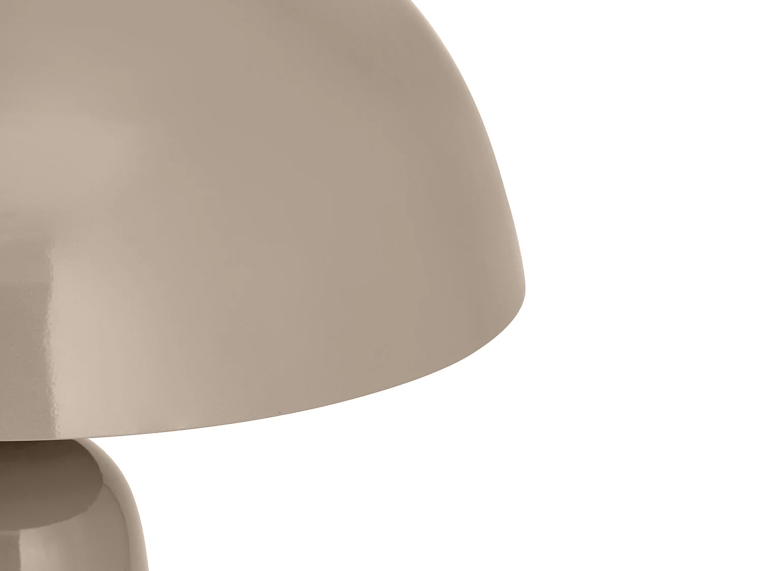 Lámpara de mesa seta en metal - D. 39 x H. 52 cm - Beige brillante - LARKIN