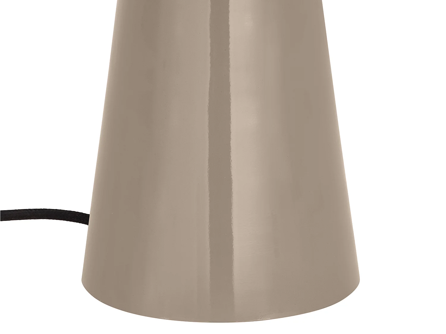Lámpara de mesa seta en metal - D. 39 x H. 52 cm - Beige brillante - LARKIN