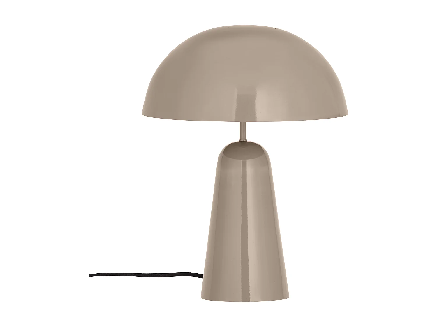 Lámpara de mesa seta en metal - D. 39 x H. 52 cm - Beige brillante - LARKIN