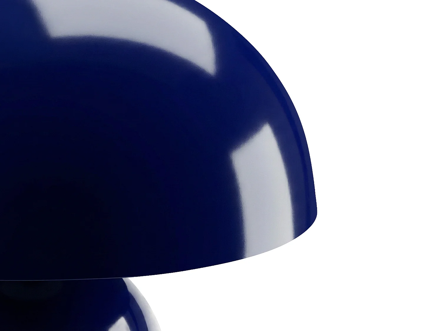 Lampe à poser champignon en métal - D. 31 x H.25 cm - Bleu brillant - SIDNEY