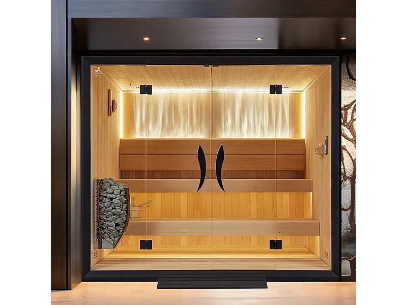 Sauna traditionnel Boreal® CELEST PRO 240 - 4 places - 240x180x210 cm