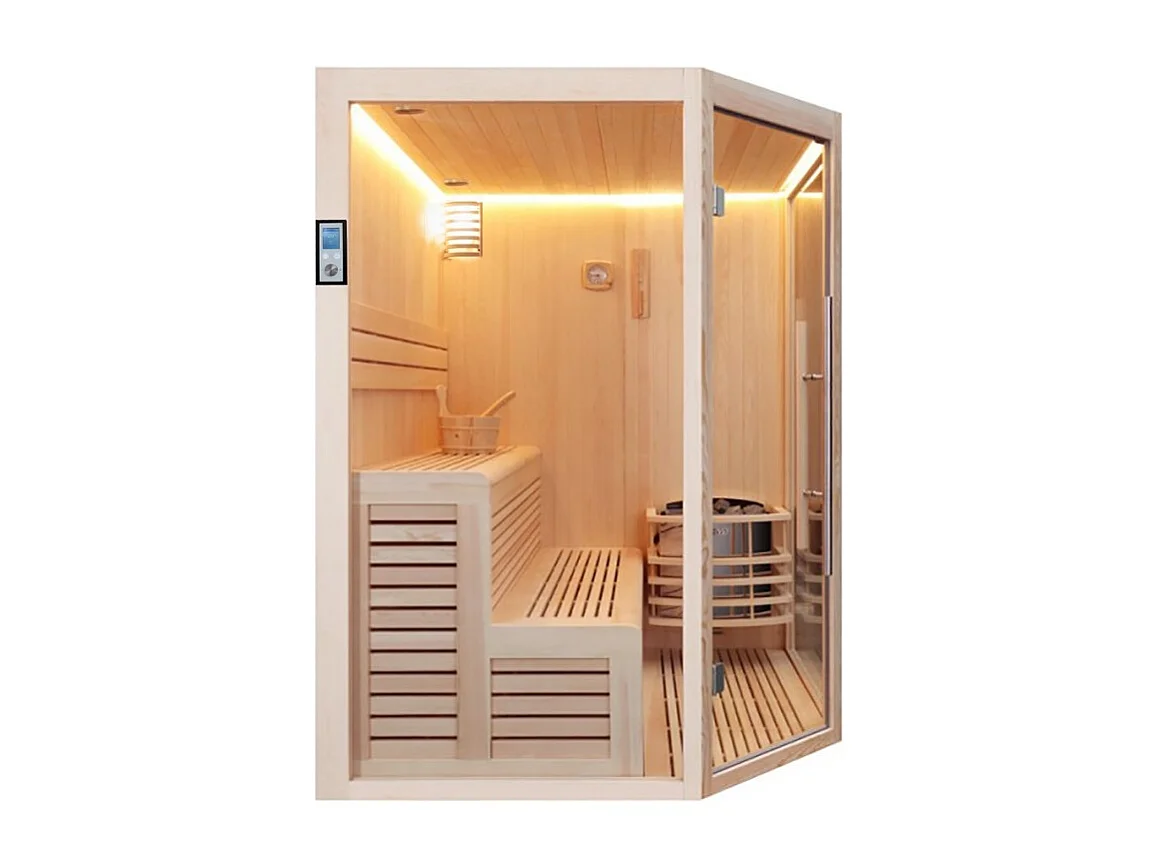 Sauna d'angle Boreal® Evasion Baltik 5 places - 180x180x210 cm