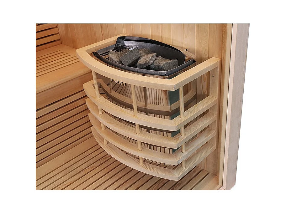 Sauna d'angle Boreal® Evasion Baltik 5 places - 180x180x210 cm
