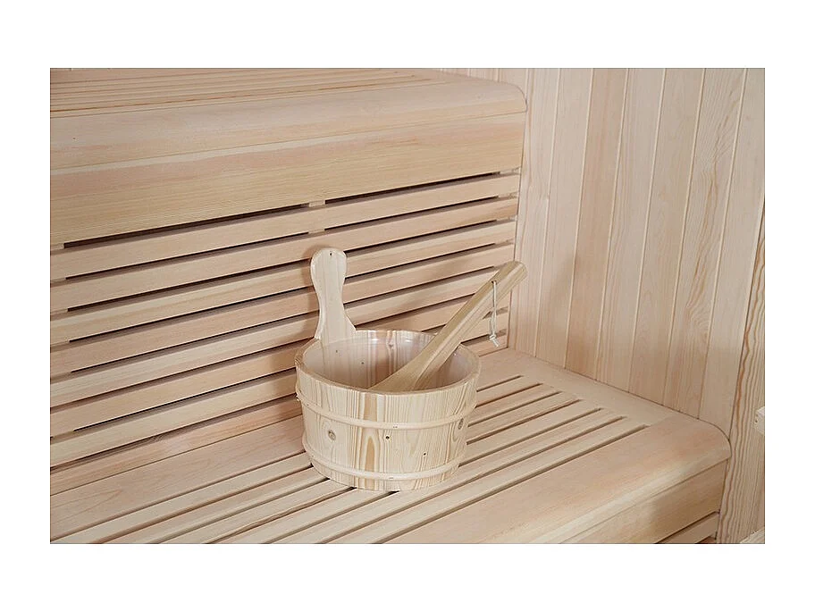 Sauna d'angle Boreal® Evasion Baltik 5 places - 180x180x210 cm