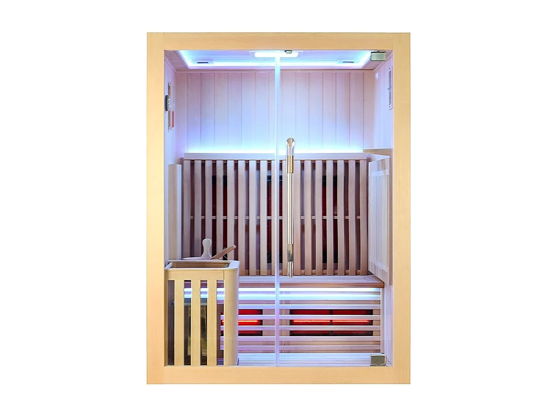 Sauna Combi Boreal® Elégance 2 - 150x125 Infrarouge + Vapeur